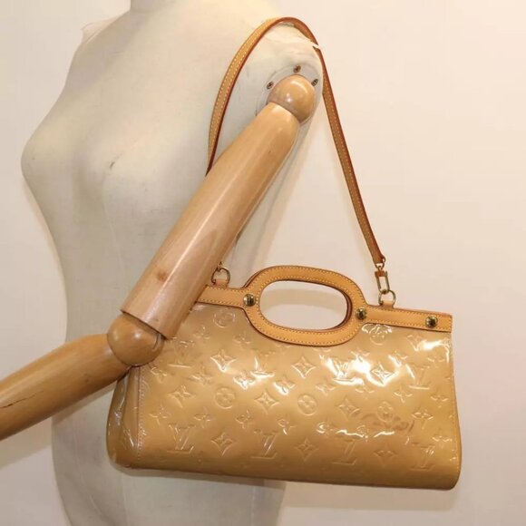 LOUIS VUITTON Monogram Vernis Roxbury Drive Hand Bag Noisette M91372 Auth 74252 - Picture 15 of 15